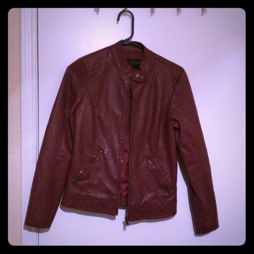Pleather red jacket